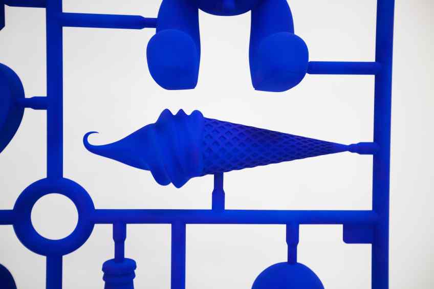 Elements of Desire (stereolithography, pigment paint, blue), 2013 by Joseph Klibansky