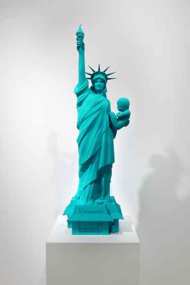 Velvet Revolution (stereolithography, pigment paint, turquoise), 2015 by Joseph Klibansky