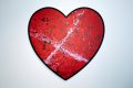 My Heart Is Yours (red/black, pink splash), 2020 by Joseph Klibansky
