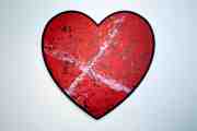 My Heart Is Yours (red/black, pink splash), 2020 by Joseph Klibansky