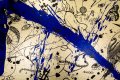 She Came To Break Hearts (gold/black, ultramarine blue splash), 2020 by Joseph Klibansky