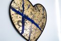 She Came To Break Hearts (gold/black, ultramarine blue splash), 2020 by Joseph Klibansky