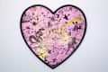 She Came To Break Hearts (pink/black, gold splash), 2020 by Joseph Klibansky
