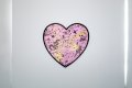 She Came To Break Hearts (pink/black, gold splash), 2020 by Joseph Klibansky