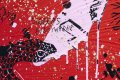 She Came To Break Hearts (red/black, pink and gold splash), 2020 by Joseph Klibansky
