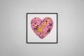 She Came To Break Hearts (edition, pink/black, gold splash), 2020 by Joseph Klibansky