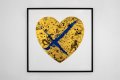 She Came To Break Hearts (edition, gold/black, ultramarine blue splash), 2020 by Joseph Klibansky