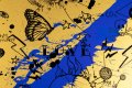 She Came To Break Hearts (edition, gold/black, ultramarine blue splash), 2020 by Joseph Klibansky