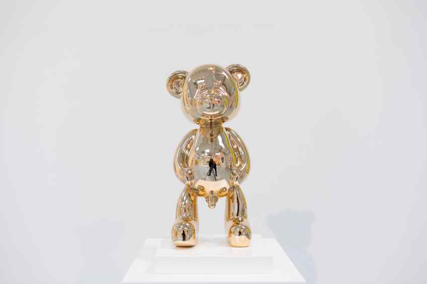 Pipi Bear (polished solid bronze), 2020 by Joseph Klibansky