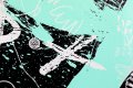 My Heart Is Yours (black/white, pastel green splash), 2020 by Joseph Klibansky