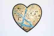 My Heart Is Yours (gold/black, pastel green splash), 2020 by Joseph Klibansky