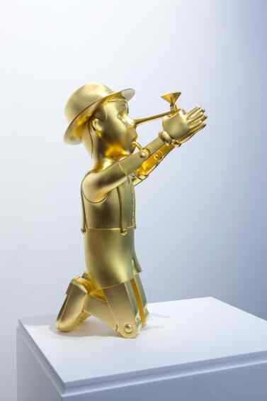 Reflections of Truth (stereolithography, gold leaf), 2012 by Joseph Klibansky