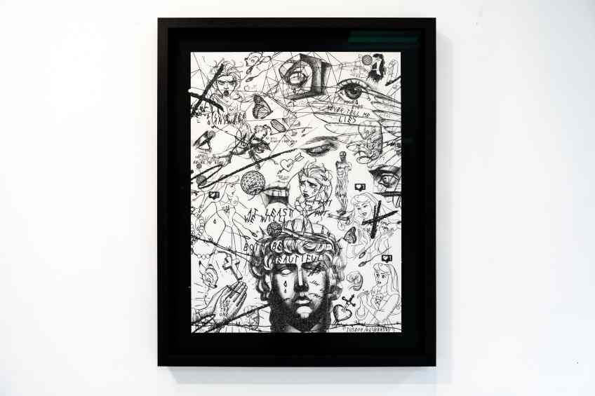 At Least We Will Both Be Beautiful (edition, white/black, diamond dust), 2020 by Joseph Klibansky