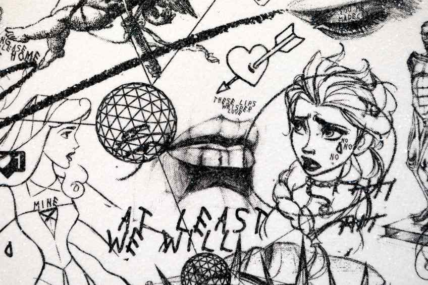 At Least We Will Both Be Beautiful (edition, white/black, diamond dust), 2020 by Joseph Klibansky