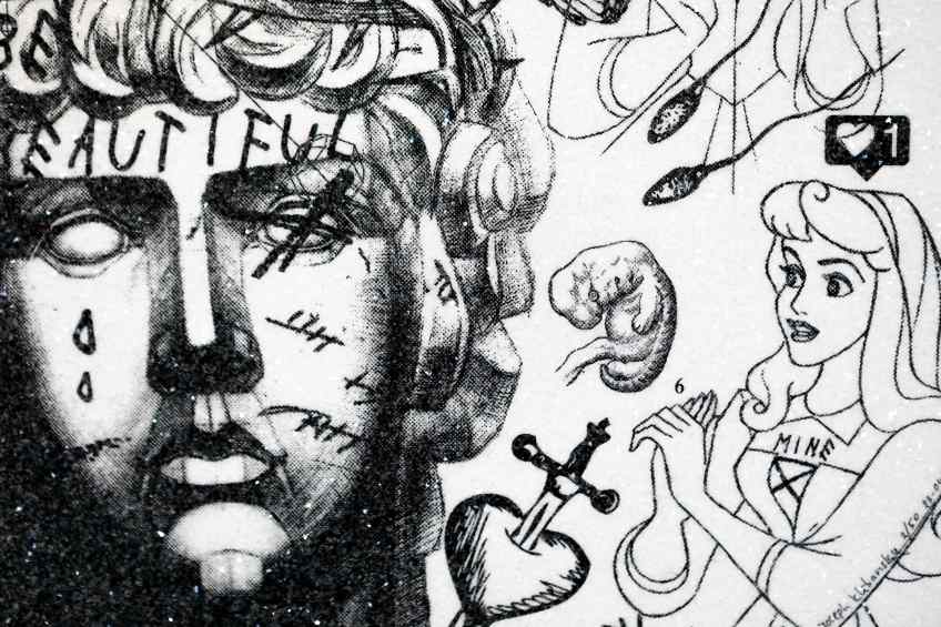 At Least We Will Both Be Beautiful (edition, white/black, diamond dust), 2020 by Joseph Klibansky