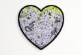 She Came To Break Hearts (lilac/black, fluorescent yellow drips), 2020 by Joseph Klibansky