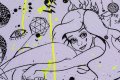 She Came To Break Hearts (lilac/black, fluorescent yellow drips), 2020 by Joseph Klibansky