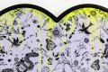 She Came To Break Hearts (lilac/black, fluorescent yellow drips), 2020 by Joseph Klibansky