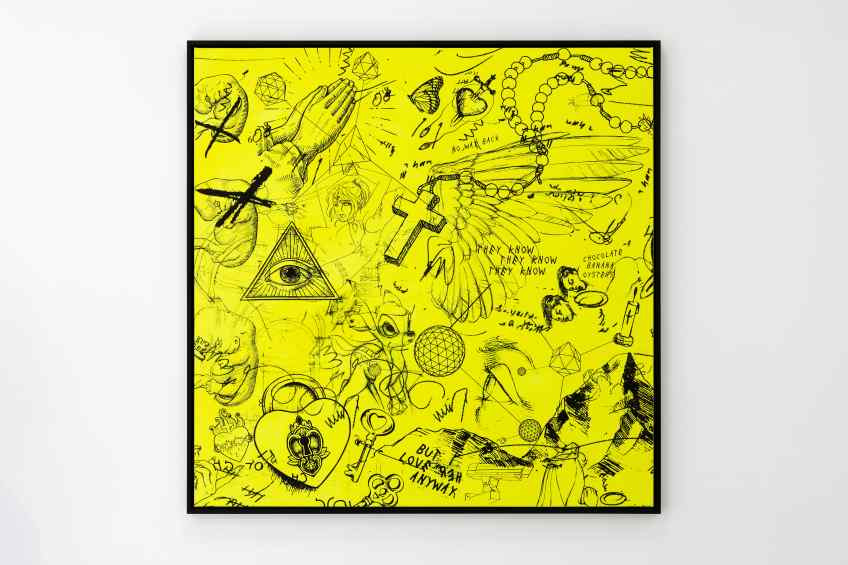 I Love Her Anyway (yellow/black), 2018 by Joseph Klibansky