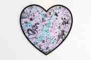 She Came To Break Hearts (lilac/black, turquoise splash), 2020 by Joseph Klibansky