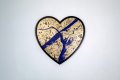 My Heart Is Yours (gold/black, ultramarine blue splash), 2020 by Joseph Klibansky
