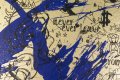 My Heart Is Yours (gold/black, ultramarine blue splash), 2020 by Joseph Klibansky