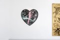 She Came To Break Hearts (black/white, pastel pink and turquoise splash), 2020 by Joseph Klibansky