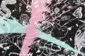She Came To Break Hearts (black/white, pastel pink and turquoise splash), 2020 by Joseph Klibansky