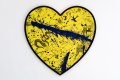 She Came To Break Hearts (yellow/black, ultramarine blue splash), 2020 by Joseph Klibansky