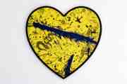 She Came To Break Hearts (yellow/black, ultramarine blue splash), 2020 by Joseph Klibansky
