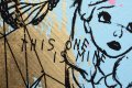 Behind the Clouds (light blue/black, gold splash), 2020 by Joseph Klibansky