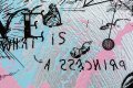 Behind the Clouds (silver/black, light blue and pastel pink splash) I, 2020 by Joseph Klibansky