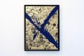 Behind the Clouds (gold/black, ultramarine blue splash), 2020 by Joseph Klibansky