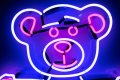Neon Bare Hug (ocean blue, radiant pink), 2020 by Joseph Klibansky