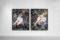 Forever Mine (black/white, gold, pink and white splash), 2020 by Joseph Klibansky