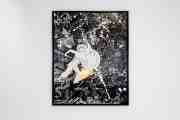 Forever Mine (black/white, gold, pink and white splash), 2020 by Joseph Klibansky