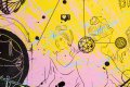 Can We Kiss Forever (yellow/black, pastel pink and blue splash), 2020 by Joseph Klibansky