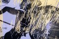 Forever Mine (gold/black, lilac splash), 2020 by Joseph Klibansky