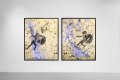 Forever Mine (gold/black, lilac splash), 2020 by Joseph Klibansky
