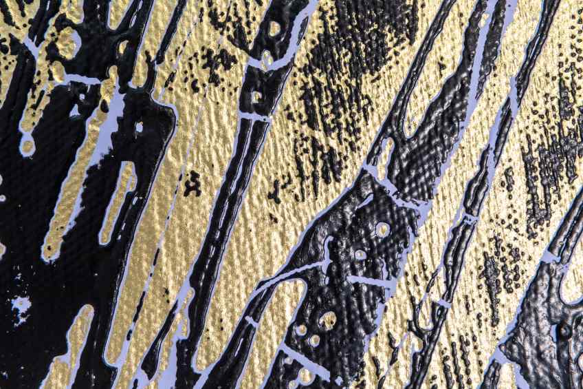 Forever Mine (gold/black, lilac splash), 2020 by Joseph Klibansky