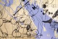 Into my Heart (gold/black, lilac splash), 2020 by Joseph Klibansky