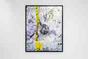 Forever Mine (silver/black, lilac and yellow splash), 2020 by Joseph Klibansky