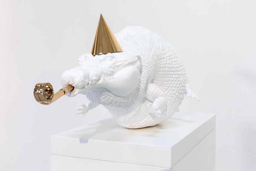Happily Ever After (painted bronze, white), 2020 by Joseph Klibansky
