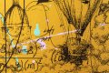 Beyond the Clouds (edition, gold/black, lilac and turquoise splash), 2020 by Joseph Klibansky