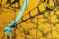 Beyond the Clouds (edition, gold/black, lilac and turquoise splash), 2020 by Joseph Klibansky