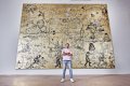 The original Beyond the Clouds of 720x540cm on which this limited edition is based. - Beyond the Clouds (edition, gold/black, lilac and turquoise splash), 2020 by Joseph Klibansky