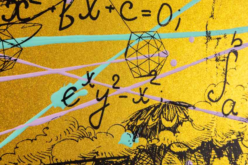 Beyond the Clouds (edition, gold/black, lilac and turquoise splash), 2020 by Joseph Klibansky