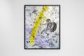 Into my Heart (silver/black, lilac and yellow splash), 2020 by Joseph Klibansky