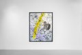 Into my Heart (silver/black, lilac and yellow splash), 2020 by Joseph Klibansky