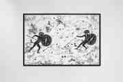 Can We Kiss Forever (white/black, diamond dust), 2020 by Joseph Klibansky